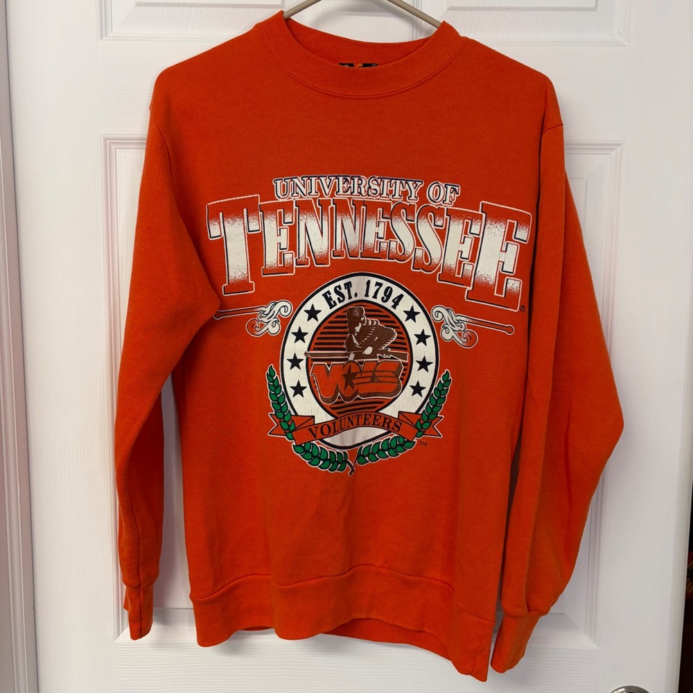 Vintage University of Tennessee Volunteers Sweatshirt Signal Sports Orange Med